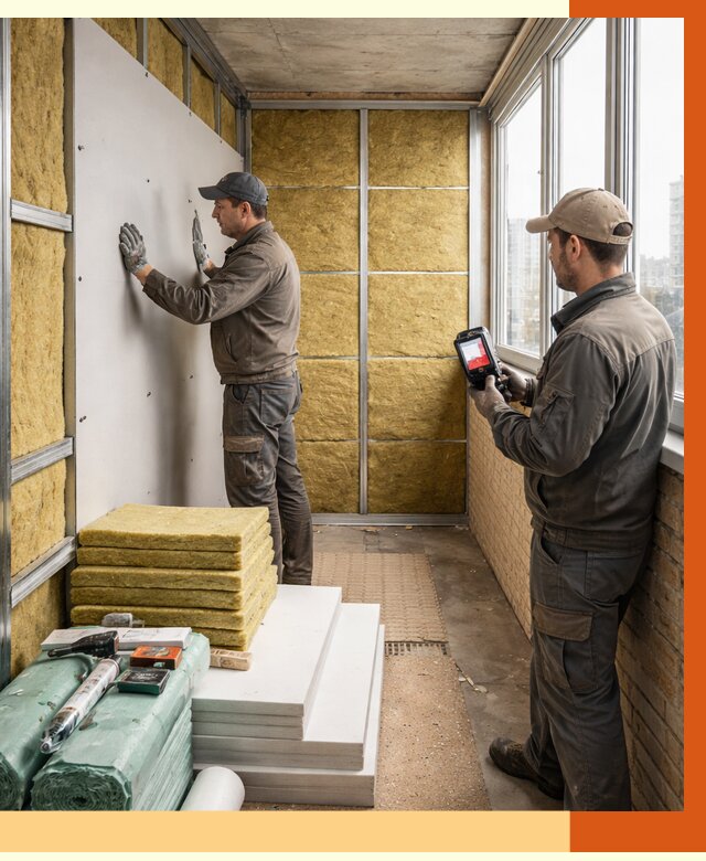 Утепление балкона в Туле от 4576 руб. под ключ | ТепломастерТул