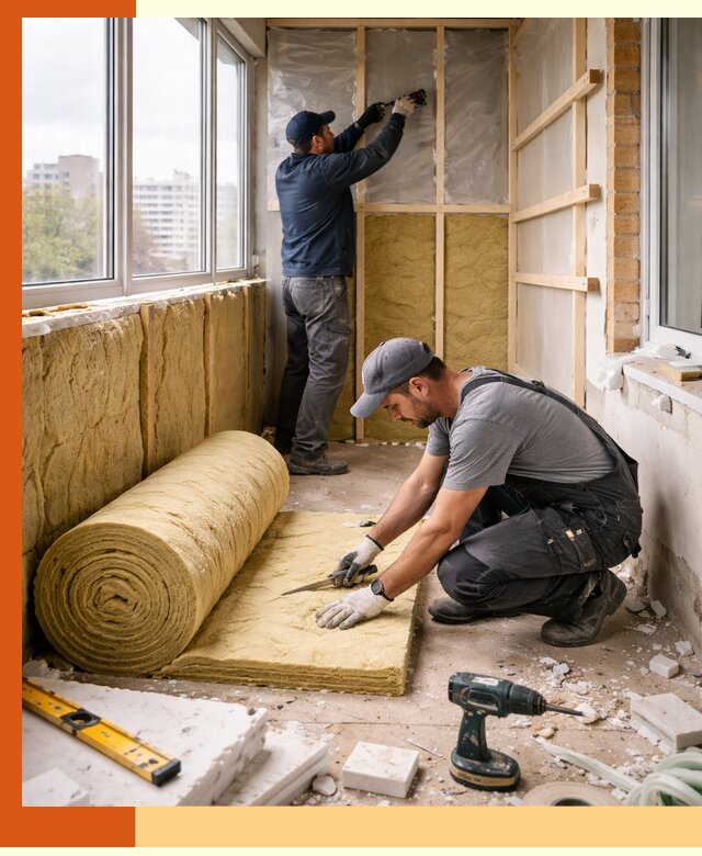 Утепление балкона под ключ в Туле качественно и быстро